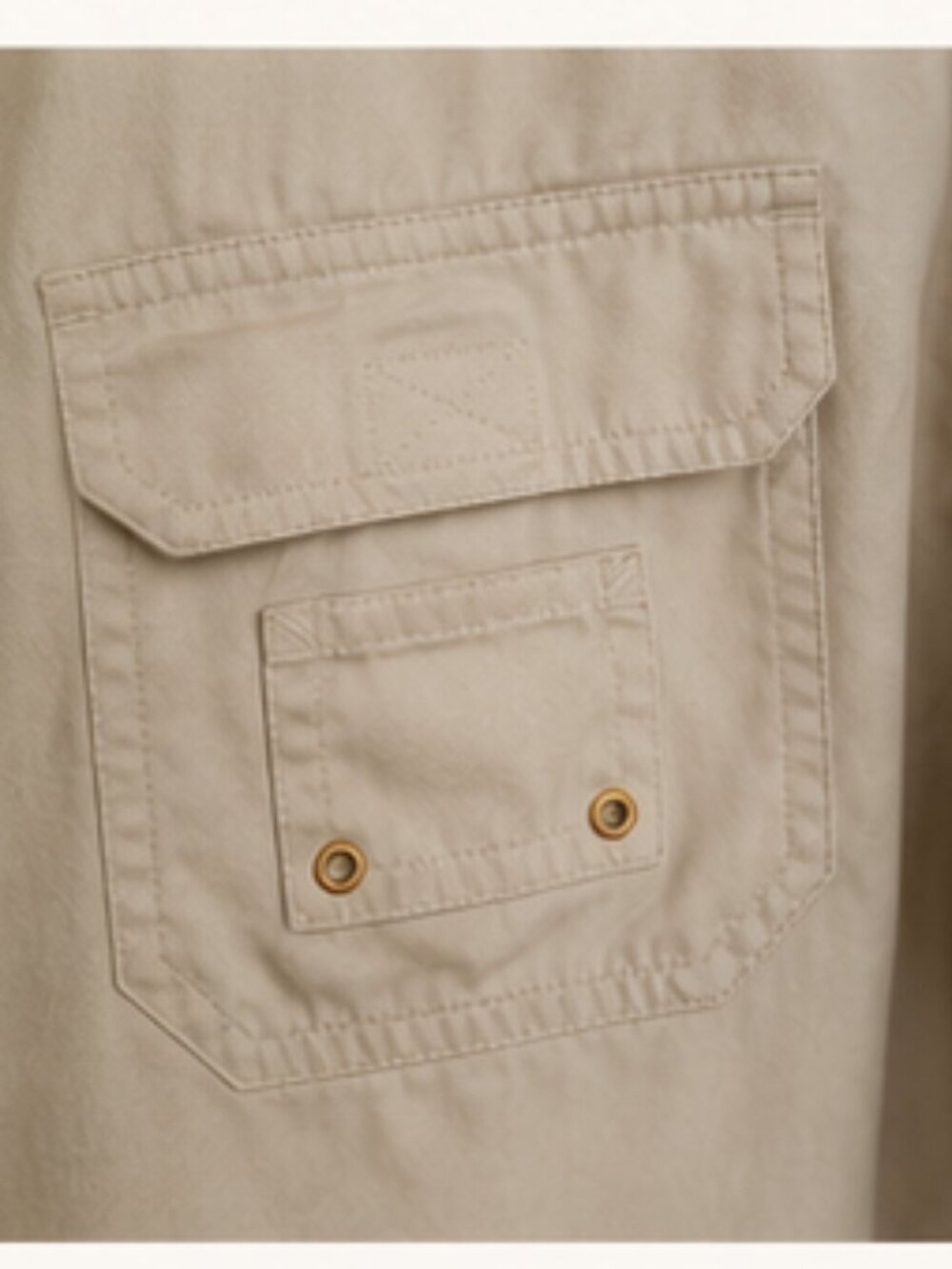 Lauren Ralph Lauren Safari Utility Shirt Khaki Cotton Quiet Luxury Equestrian L - Picture 3 of 10